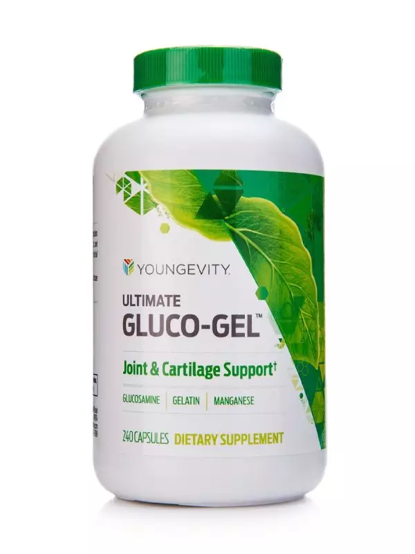 Ultimate Gluco-Gel is the ultimate way to get your daily dose of gelatin, which contains collagen, a main building block of bone matrix, cartilage, ligaments, tendons, and connective tissue.For best results, use itas part of a full nutritional program that includes Plant Derived Minerals,Ultimate Classic, and Ultimate DailyClassic. Contains:1 container with 240 capsules.